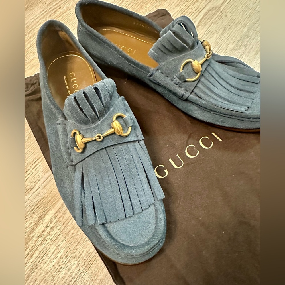 Gucci horsebit calf leather suede IT 8 EU 42 US 9